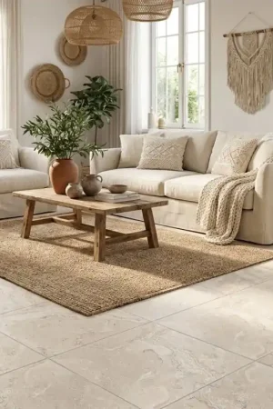 Prix Promo Carrelage Provenza Bone 90x90 – Travertin beige ivoire